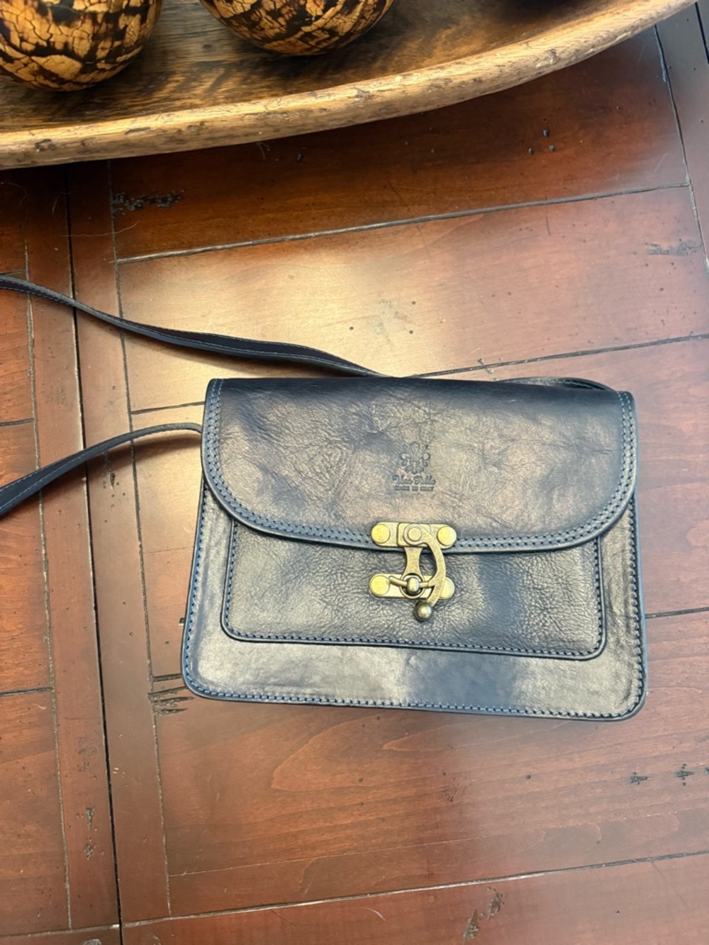 Vera Pelle genuine leather crossbody made in Italy - Picture 3 of 16
